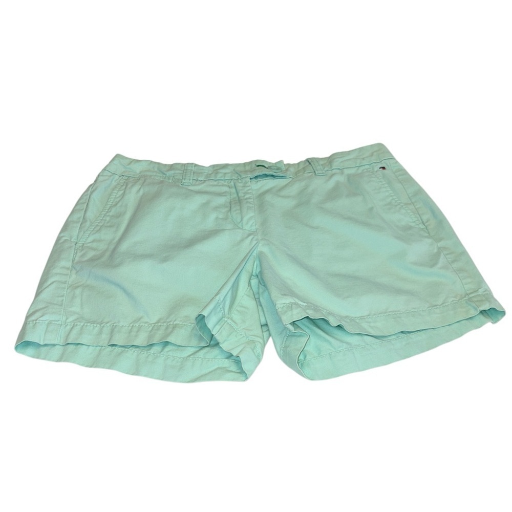 Tommy Hilfiger 5” chino shorts button/zip closure pockets flat front size 8